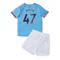 Manchester City Phil Foden #47 Fußballbekleidung Heimtrikot Kinder 2022-23 Kurzarm (+ kurze hosen)
